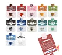 Générique Romantic Greeting Card - Valentine Postcard for Special Love | Paper with Crystal Stone, 24 Pieces Set, Portable Size 11x7cm, Ideal for Wife Husband Son Daughter Family