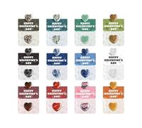 Générique Romantic Love Card - Greeting Postcard for Family Use | Paper Crystal Stone with 24 Pieces, 11x7cm Size, 200g Weight, Portable Valentines Gift for Wife, Husband, Daughter and Friends