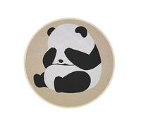 Générique Rond Panda - De Porte Antidérapant, De Sol en Peluche, Décoration D'intérieur Lavable, Confortable avec Texture Douce | Panda pour Salon, Chambre À Coucher, Entrée, De Ma