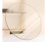 Générique Rond Vitre Plaque Plateau De Table, Transparent Trempé Plateau De Table en Verre, Dessus De Tables en Vitre Épais, pour Salle À Manger, Tables Basse(55CM(21IN))