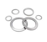 Générique Rondelle de blocage crantée à ressort à disque en acier inoxydable M8 A2-70 304, joint élastique moleté(50pcs M4)