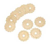 Générique Rondelles de Fixation pour Meubles Vintage en Laiton Couleur Jaune, Diamètre 3,2 Cm, Lot de 10 Pièces, Quincaillerie pour Plaques Arrière de Poignée, Accessoires de