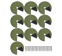 Générique Root Guard - Mulch Protector Ring for Tree Base | Cover with Ground Nails & Moisture Retention Pad for Lawn, Yard, Outdoor, Flowerbed and Landscaping Projects 16.54x16.54x0.2in