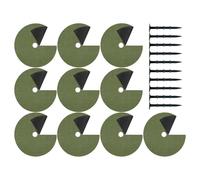 Générique Root Protection Cover - Tree Guard, 42x42x0.5cm Plant Shield for Yard, PE Mulch Mat with Anchoring Nails, Garden Landscape Tool, Root Protector for Lawn, Flowerbed and Outdoor Spaces