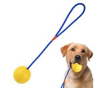 Générique Rope Ball Dog Toy - Bite Resistant Pet Ball, Interactive Design, Squeaky Tug Chew Toy, Durable Training Accessory | Small Dogs Breeds, Fetch Games, Outdoor Play, Puppy Exercise