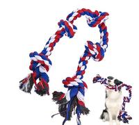 Générique Rope Dog Toys, Tough Tug War Toy Puppy, 35.43x1.97x1.97 inches, Toughs Pets, Interactive Chew Cotton Ropes, Teeth Cleaning Function for Medium and Large Breeds Playtime, Multicolor