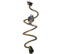 Générique Rope Perch,Reliable Chew Toys with Bell for Parrots - Easy to Spiral Bird Toy, Boost Teeth Health for African Greys Conure Eclectus Budgies Parakeet Cockatiel
