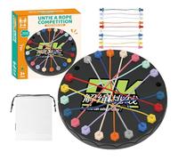 Générique Rope Untangling Game, Twisted Rope Puzzle, Parent-Child Strategy Toy for Logic Thinking Challenge, Stackable Sorting Design, Family Night, 8.66x8.66x0.79 inches, 145g