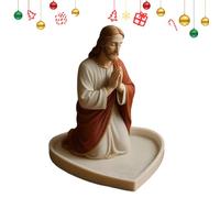 Générique Rosary Display Stand, Catholic Prayer Beads Holder, 4.72x2.36 Inches Vintage Religious Ornament, Decorative Desktop Rack, Ideal for Nightstand, Bookshelf, Bedroom, and Altar
