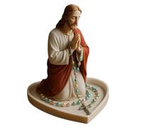 Générique Rosary Holder, Virgin Mary Statue, Faith-Inspired Design Piece, Mary Statue Catholic, Material: Resin, Perfect for Desktop, Home, Birthday, and Holiday