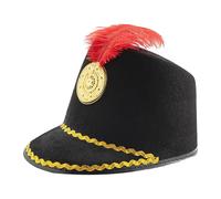 Générique Rose Ado Hat Cos Guard Hat Drum High Top Cap Bonnet Nuit Satin Boucle (Black, One Size)