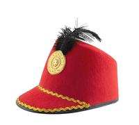 Générique Rose Ado Hat Cos Guard Hat Drum High Top Cap Bonnet Nuit Satin Boucle (Red, One Size)