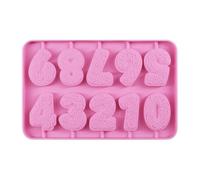 Générique Rose Candle Mold, Forest-Themed Numɓer Silicone Lollipop Mold, Birthday Cake Cåndle Number Chocolate Møld, For DIY Candle Soap Candy, 1 Moĺd (OPP Bag)