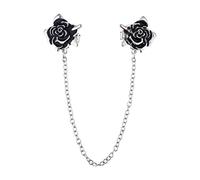 Générique Rose Châle Chaîne Clips Élégant Pull Cardigan Collier Clips Chemise Fermoir Broche Cravate Clip pour la Fête De Mariage Durable et Pratique