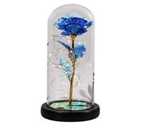 Générique Rose Éternelle Lumineuse - Ornement De Veilleuse en Forme De en Verre, Rose LED Arc-en- Romantique | Cadeau De Noël Décoratif pour Femme, Présentoir De Table pour La Maison