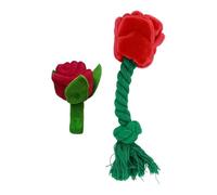 Générique Rose Flower Dog Toy, Rose Shaped Plush Fabric, Built-in Squeaker for Engagement, Gentle Texture for Health, Colorful Floral Gift for Birthdays, Training, Cradles