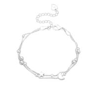 Générique Rose Naturelle Bracelet Perlé Bijoux The Perfect Combination Of And Elegant Moon Showing Personality And Romance Rose Poignet Cadeau Bracelet Largeur Anneaux (Silver, One Size)