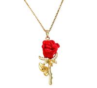 Générique Rose Necklace For Women | Delicate Floral Pendant Jewelry