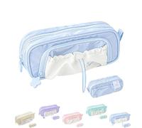 Générique Rose Pencil Case Large Capacity Drawstring Multi-Pocket Pencils Cases Waterproof, Soft Counting Stars Series PencilCase (B)