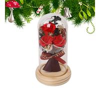 Générique Rose sous Verre - Lumineuse inspirée de la Belle et de la Bête, Rose en Soie conservée à la Main dans Un dôme en Verre, décoration Romantique à LED | Artificielle pour Son anniver