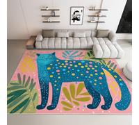 Générique Rose Tapis Salon 80x150 cm Tapis Chambre Dessins Animés Animaux Chats Grand Moelleux Doux à Poils Courts Intérieur Home Tapis Antidérapant, pour Chambre à Coucher, Salle à Manger