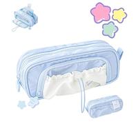 Générique Rosy Posy Pencil Case 2025 New RosyPosy Kawaii Pencil Case Big Capacity Cute Aesthetic Pouch Holder Drawstring Pen Case (Blue)