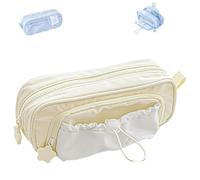 Générique Rosy Posy Pencil Case, 2025 New RosyPosy Kawaii Pencil Case, PencilCase Big Capacity, Large Capacity Drawstring Multi-Pocket Design, Waterproof, Soft (Yellow)