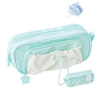 Générique Rosy Posy Pencil Case, 2025 New RosyPosy Kawaii Pencil Case, PencilCase Big Capacity, Large Capacity Drawstring Multi-Pocket Design, Waterproof, Soft (Green)