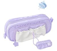 Générique Rosy Posy Pencil Case, 2025 New RosyPosy Kawaii Pencil Case, PencilCase Big Capacity, Large Capacity Drawstring Multi-Pocket Design, Waterproof, Soft (Purple)