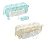 Générique Rosy Posy Pencil Case, 2025 New RosyPosy Kawaii Pencil Case, PencilCase Big Capacity, Large Capacity Drawstring Multi-Pocket Design, Waterproof, Soft (Green+Yellow)