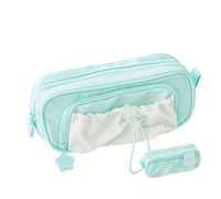 Générique Rosy Posy Pencil Case Kawaii Pencil Case with Rosy Posy Pens Cute Aesthetic Pouch Holder Drawstring Pen Case Counting Stars PencilCase Big Capacity (Green)