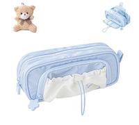 Générique RosyPosy Pencil Case, Kawaii Pencil Case with RosyPosy Pens, Cute Aesthetic Pouch Holder Drawstring Pen Case，Counting Stars PencilCase Big Capacity (Blue)