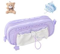 Générique RosyPosy Pencil Case, Kawaii Pencil Case with RosyPosy Pens, Cute Aesthetic Pouch Holder Drawstring Pen Case，Counting Stars PencilCase Big Capacity (Purple)