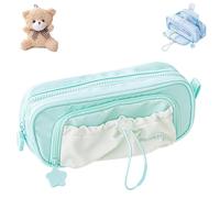 Générique RosyPosy Pencil Case, Kawaii Pencil Case with RosyPosy Pens, Cute Aesthetic Pouch Holder Drawstring Pen Case，Counting Stars PencilCase Big Capacity (Green)