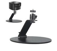Générique Rotatable Projector Stand, 360 Degree Mount Holder, 5.91 * 8.27 inches Adjustable Height with Mouse Tray Shelf, Metal Material, Equipment Stands with Stable Base Design, Projector Stand