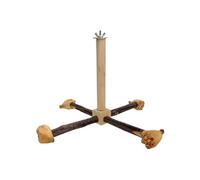 Générique Rotating Bird Perches Toy - Wood 23x23x18cm | Parakeet Climbing Perch, Parrot Swing Playing Gym | Cage Exercise Accessories for Lovebirds, Conures, Small to Medium Birds Indoor Play