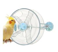 Générique Rotating Bird Wheel, Swivel Cage Feeder Toy, Spinner Accessory with Secure Hook, Adorable PP Exercise Wheel, Parrot Toys with Chew Design, Aviary Supply for Parakeets Cockatiel