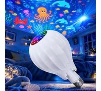 Générique Rotating Christmas Projector Bulb E27, Christmas/Halloween Projector Light (Ocean)