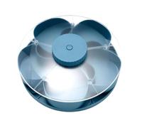 Générique Rotating Divided Container - Server for Picnic | Twirl Airtight Covered Dish with Skidding Resistance & Transparent Viewing for Dining Table, Garden, and Parties