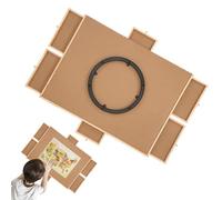 Générique Rotating Puzzle Board, Wooden Jigsaw Table, 30x21.46in Portable Puzzle Organizer, Smooth Swivel Top, Built-in Storage Drawers for Puzzles Game Setup Adults Kids Use