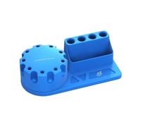 Générique Rotating Screwdriver Rack - 15.2x7x5.5cm Abs Holder | Compact Swivel Base with Secure Grips, Storage Solution for Dorms Garages Workshops Living Rooms Repair Areas