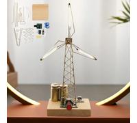 Générique Rotating Windmill Night Light,DIY Rotating Copper Wire Windmill Night Light Kit,Desktop Mechanical Art Lamp with Motorized Spinning Blades,Industrial Metal Sculpture Decor Gift