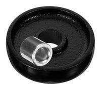 Générique Roue de Cric en Fer Noir Compatible pour Cric Hydraulique Horizontal Design Simple et Épaisseur Renforcée, Accessoire pour Réparation et Levage