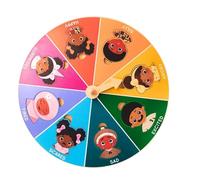 Générique Roue des Émotions | Jouet Puzzle Éducatif en Bois,Toupie De Gestion des Émotions - pour Décoration Apaisante dans La Salle De Classe Le Bureau Et L'école pour Et Adultes