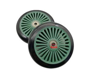 Générique Roue Trotinette Freestyle AntidéRapant Roues de Scooter Noires 125 mm, 120, 200, lot 2, roulements ABEC-9(120mm 2wheels 1)
