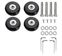 Générique Roue Valise Silencieuse 360 DegréS, Lot De 4 roulettes Silencieuses en Caoutchouc for Valises, Voyage Durables, Accessoires Réparation Un Roulement Silencieux(80mm-24mm-4 Wheels)