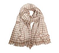 Générique Roulé Enfant pour femmes automne hiver écharpe classique gland Plaid écharpe chaude douce épaisse grande couverture enveloppement châle écharpes 1 paquet Poignée Ronde Cuisine (Khaki, A)