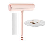 Générique Rouleau Anti-Peluches,Rouleaux Adhésifs Pliables à 180 Degrés pour Poils d'animaux - Outil Nettoyant avec Recharge pour Tapis Vêtements Chat Linge Meubles Lit Tissu Sol Canapé