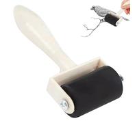 Générique Rouleau Caoutchouc - Tampon Encreur avec Manche en Bois,Outil Tampon Applicateur Encre pour Peinture Impression Papier Art