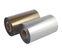 Générique Rouleau de Base de Cire Or Argent, 40 50 70 80 90 100 110 mm, 300M, Fourniture par Transfert Thermique for équipement d'impression d'étiquettes de Codes-Barres(GoldenWax 50mmx300m)